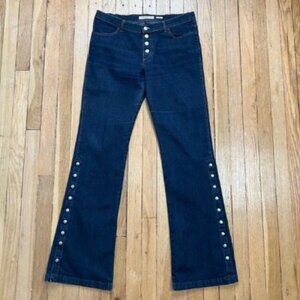 Vintage Y2K Miss Sixty Flare Jeans‎ Snap Buttons Nickolas Stretch Womens Size 34